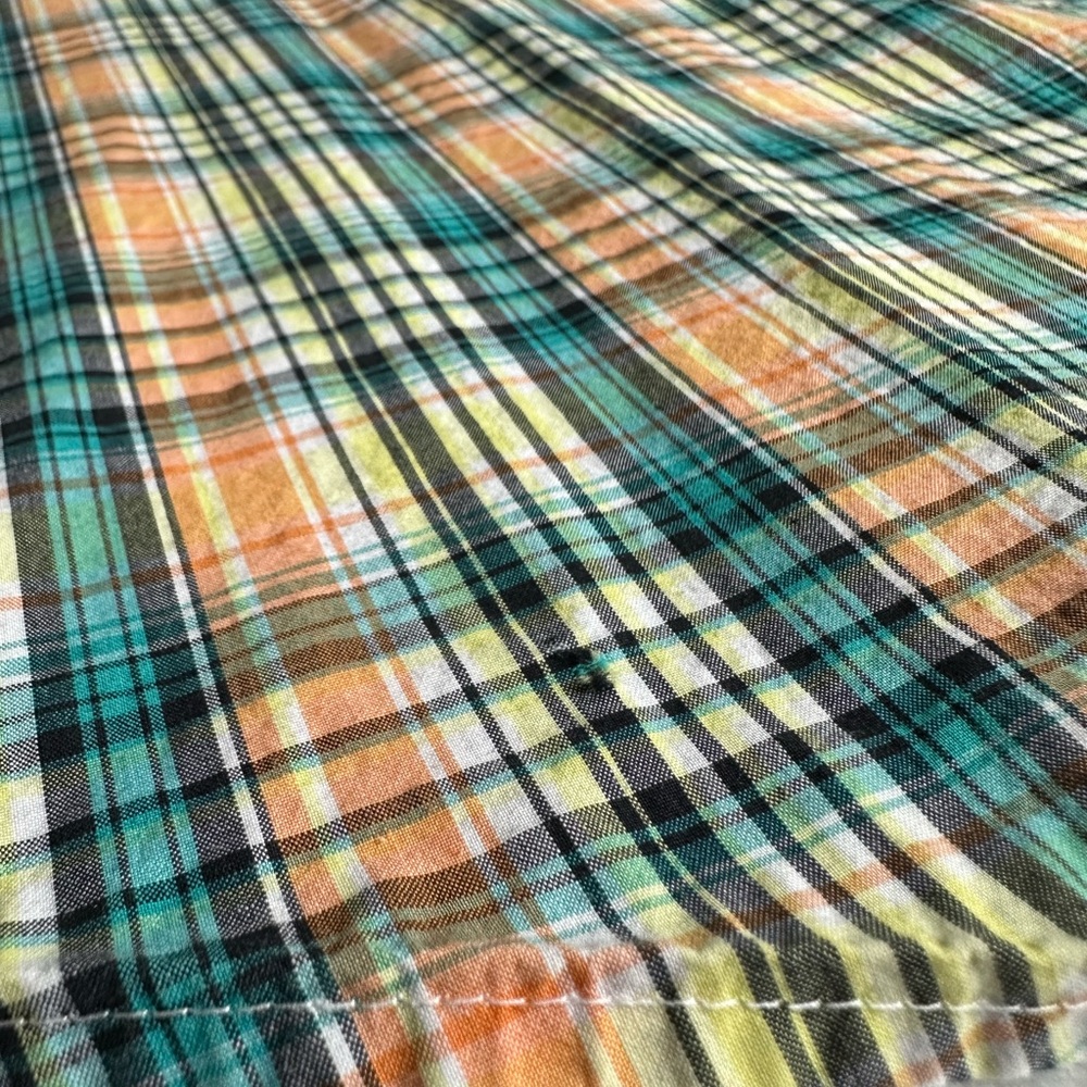 Cinch | Men's XXL | Green Orange Blue |Plaid | Western Shirt | button down | - Picture 11 of 12